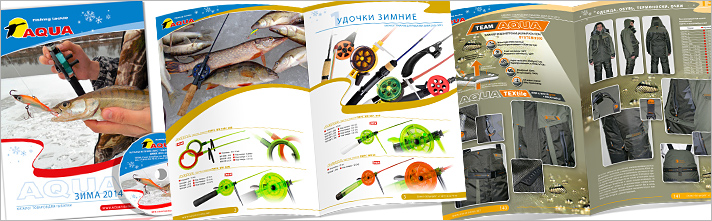 Зимний каталог рыболовных товаров компании Aqua