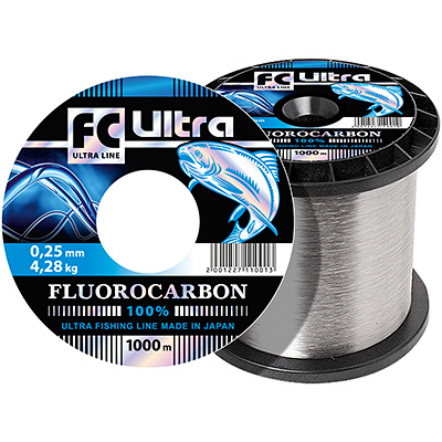 Леска AQUA FC Ultra Fluorocarbon 100% 0,25mm 1000m