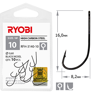 Крючок RYOBI RFH-3140 №10(10шт)