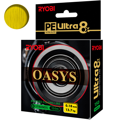 Плетеный шнур RYOBI OASYS Yellow 0,18mm 150m