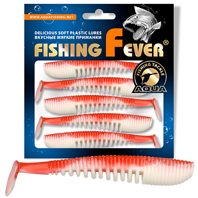 Риппер AQUA FishingFever COMB, длина - 7,0cm, вес - 3,0g, упаковка 5 шт, цвет 003 (бело-красный)