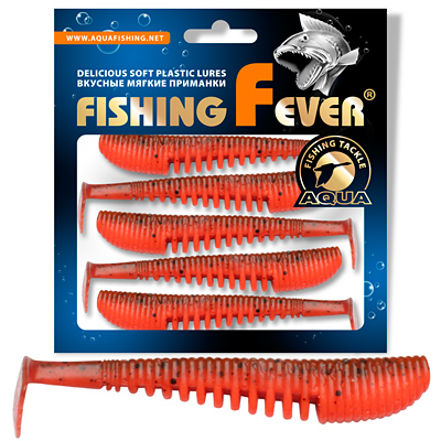 Риппер AQUA FishingFever COMB, длина - 7,0cm, вес - 3,0g, упаковка 5 шт, цвет WH10 (красный с крапинками)