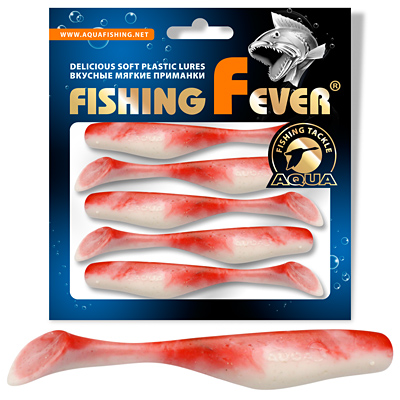 Риппер для рыбалки AQUA FishingFever REX, длина - 8,0cm, вес - 5,8g, упаковка 5 шт, цвет 003 (бело-красный)