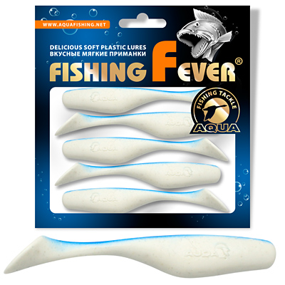 Риппер для рыбалки AQUA FishingFever REX, длина - 8,0cm, вес - 5,8g, упаковка 5 шт, цвет 006 (бело-синий)