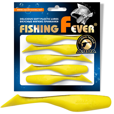 Риппер для рыбалки AQUA FishingFever REX, длина - 8,0cm, вес - 5,8g, упаковка 5 шт, цвет 061 (желто-черный)