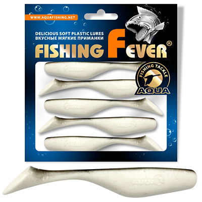 Риппер для рыбалки AQUA FishingFever REX, длина - 8,0cm, вес - 5,8g, упаковка 5 шт, цвет WB (бело-черный)