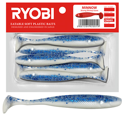 Риппер Ryobi MINNOW (76mm), цвет CN005 (blue boy), (5шт)