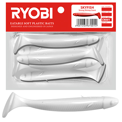Риппер Ryobi SKYFISH (109mm), цвет CN001 (white night), (3шт)