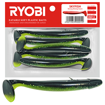 Риппер Ryobi SKYFISH (71mm), цвет CN012 (fresh kiwi), (5шт)