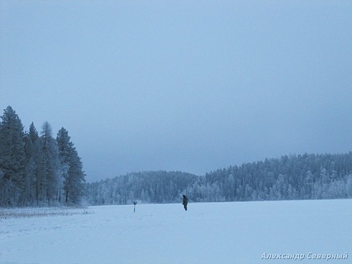 Статья о зимней рыбалке на глухом озере поморья с блеснами и балансирами AQUA