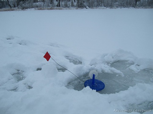 Статья о зимней рыбалке на глухом озере поморья с блеснами и балансирами AQUA