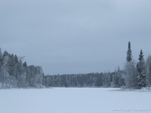 Статья о зимней рыбалке на глухом озере поморья с блеснами и балансирами AQUA
