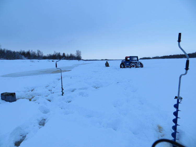 Фотоотчет о зимней рыбалке на реке Двина с балансирами Aqua