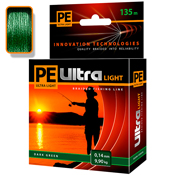 Плетеный шнур PE ULTRA LIGHT Dark-Green (135 метров)