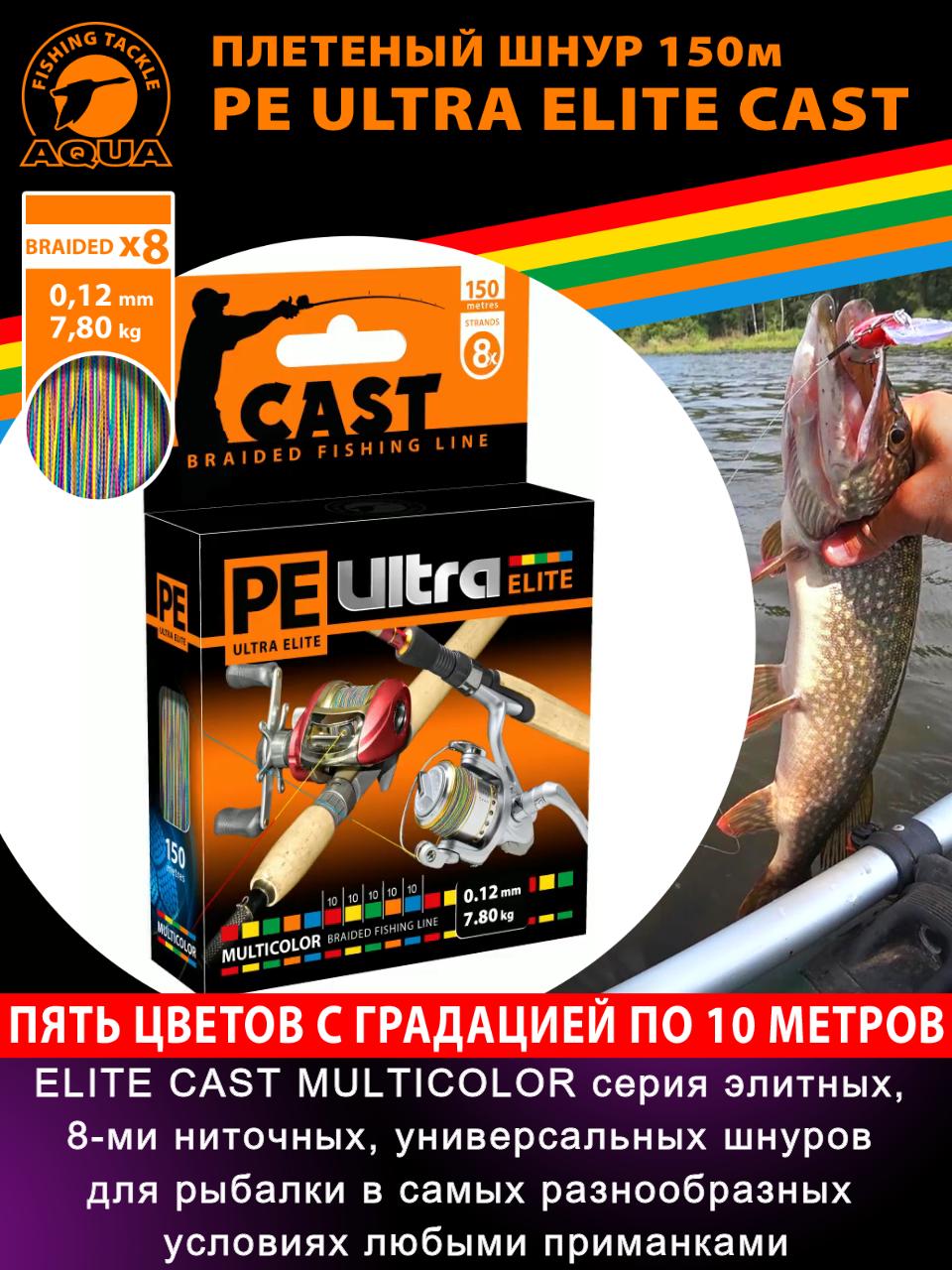 Плетеный шнур PE ULTRA ELITE CAST MULTICOLOR