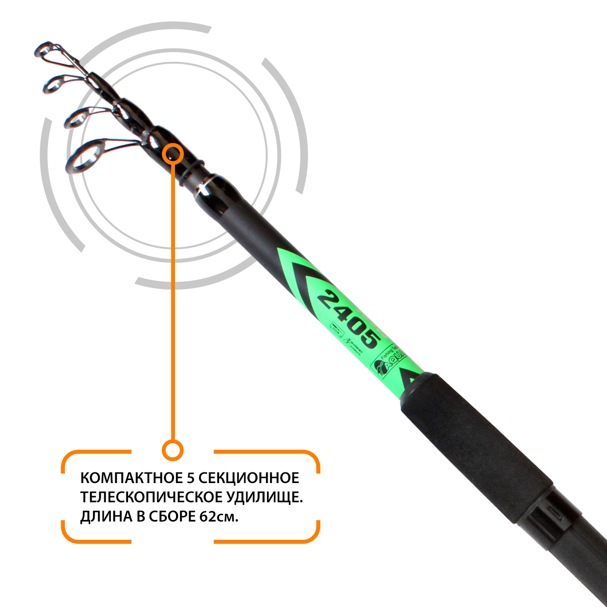 Спиннинг телескопический для рыбалки AQUA ARDO