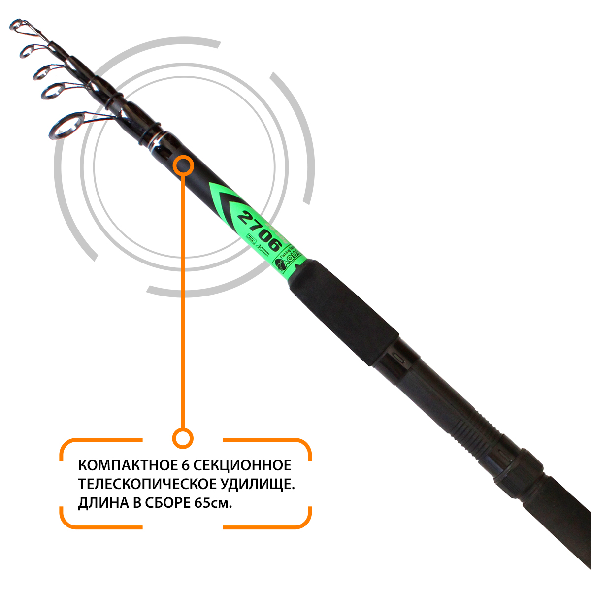 Спиннинг телескопический для рыбалки AQUA ARDO