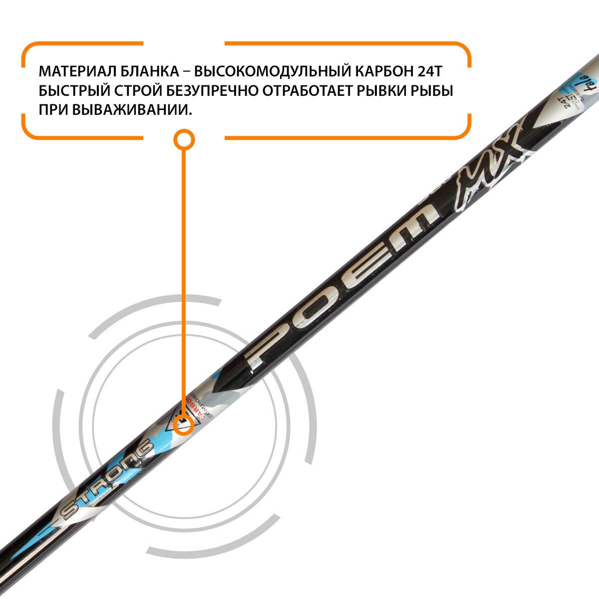 Удилище телескопическое для рыбалки AQUA POEM MX