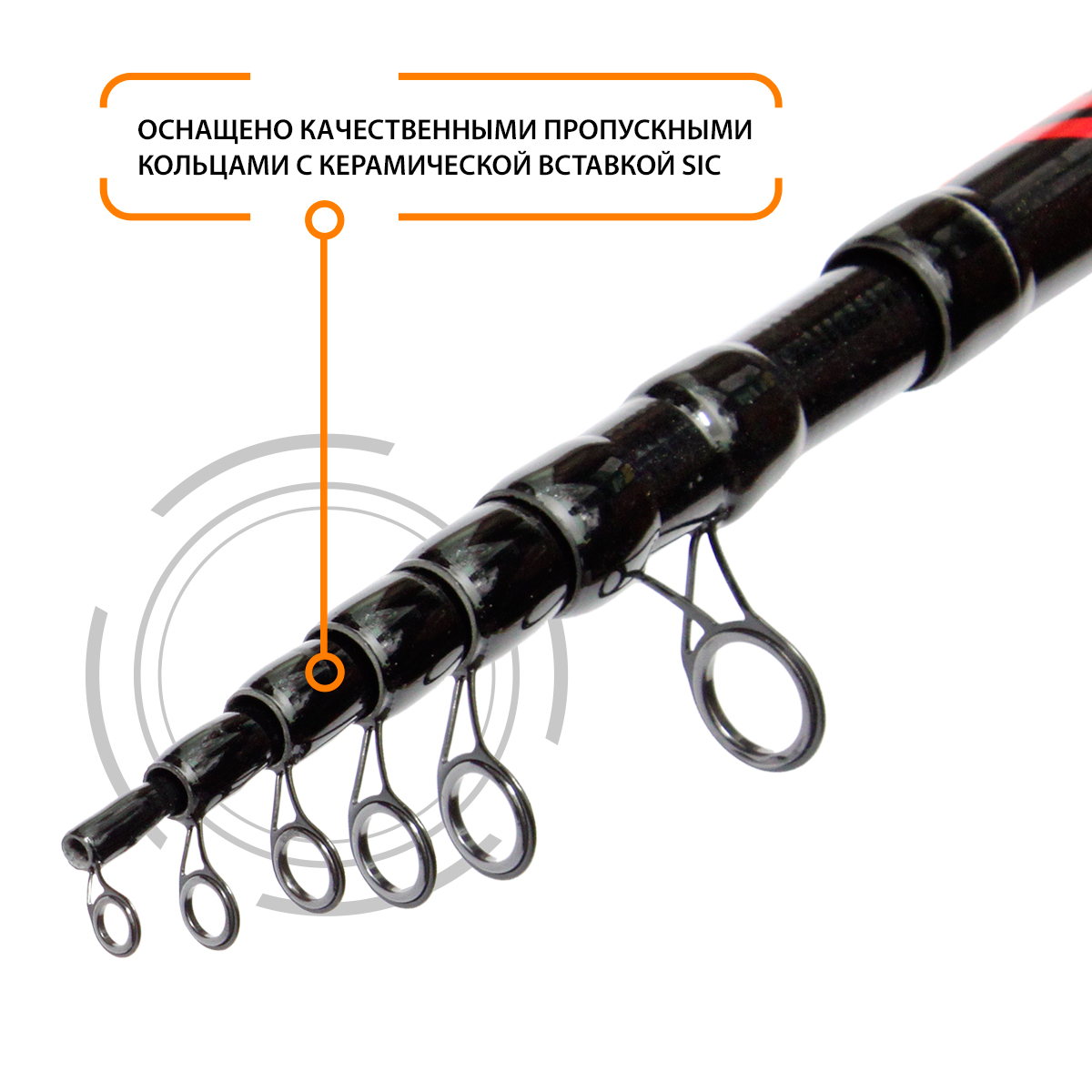 Удилище фидерное телескопическое для рыбалки AQUA TELE FEEDER