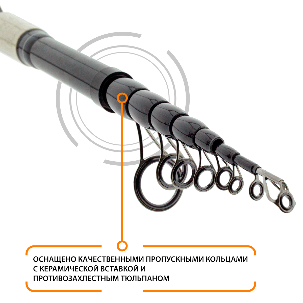 Удилище телескопическое AQUA TOPAZ