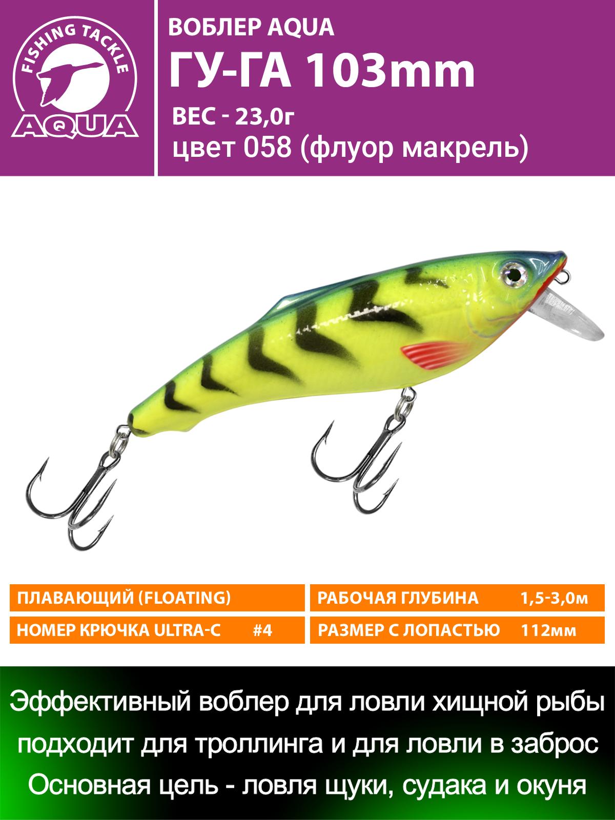 Воблер AQUA ГУ-ГА