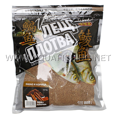 Прикормка BRICK Velvet Takedo, 0,8 кг, Лещ+Плотва, какао и корица