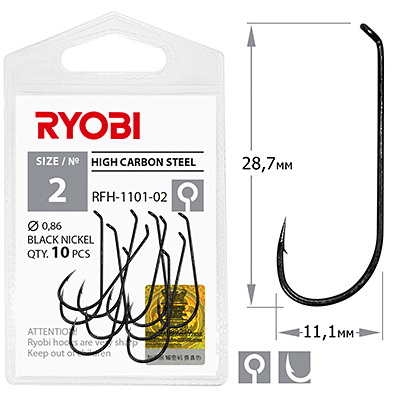 Крючок RYOBI RFH-1101 №02(10шт)