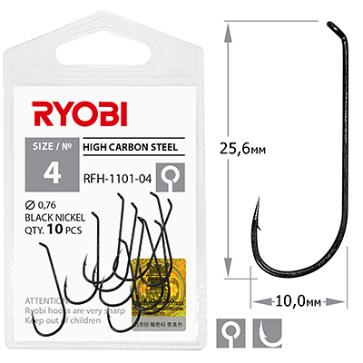 Крючок RYOBI RFH-1101 №04(10шт)