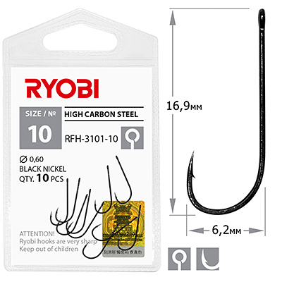 Крючок RYOBI RFH-3101 №10(10шт)