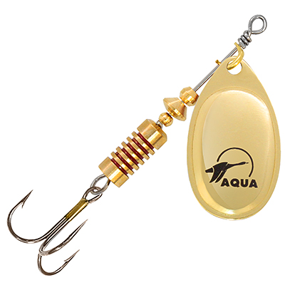 Блесна AQUA AGLIA 04,0g, лепесток № 2, цвет A1-06 (золото)