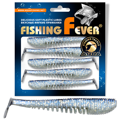 Риппер AQUA FishingFever COMB, длина - 7,0cm, вес - 3,0g, упаковка 5 шт, цвет 044 (перломутрово-синий с блестками)