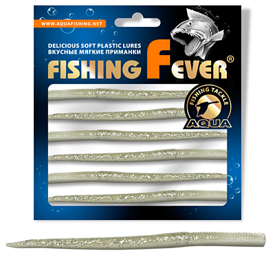 Червь AQUA FishingFever EEL, длина - 12,0cm, вес - 3,0g, упаковка 6 шт, цвет K016