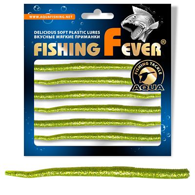 Червь AQUA FishingFever EEL, длина - 12,0cm, вес - 3,0g, упаковка 6 шт, цвет WH03