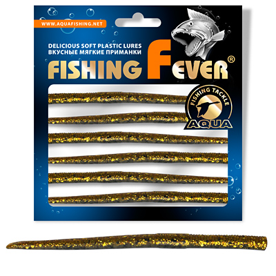 Червь AQUA FishingFever EEL, длина - 12,0cm, вес - 3,0g, упаковка 6 шт, цвет WH05