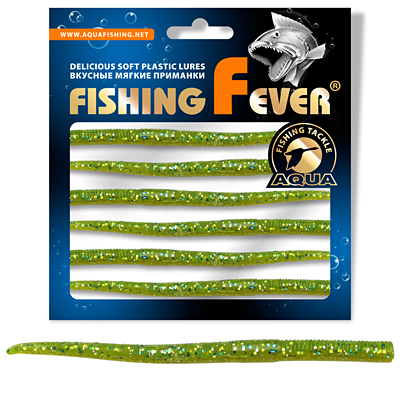 Червь AQUA FishingFever EEL, длина - 12,0cm, вес - 3,0g, упаковка 6 шт, цвет WH06