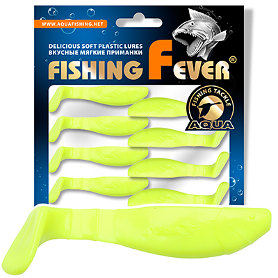 Риппер для рыбалки AQUA FishingFever FLAT, длина - 5,0cm, вес - 2,5g, упаковка 8 шт, цвет 055 (лимонник)