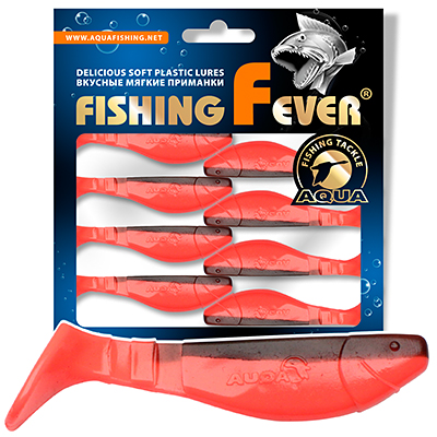 Риппер для рыбалки AQUA FishingFever FLAT, длина - 6,5cm, вес - 4,6g, упаковка 8 шт, цвет WH10 (красно-коричневый)