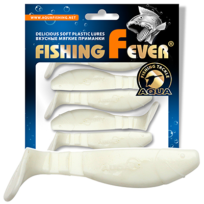 Риппер для рыбалки AQUA FishingFever FLAT, длина - 7,5cm, вес - 6,9g, упаковка 5 шт, цвет 001 (белый)