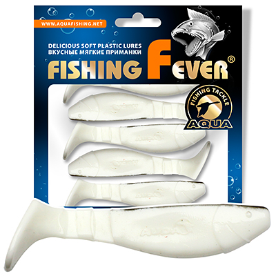 Риппер для рыбалки AQUA FishingFever FLAT, длина - 7,5cm, вес - 6,9g, упаковка 5 шт, цвет WB (бело-черный)