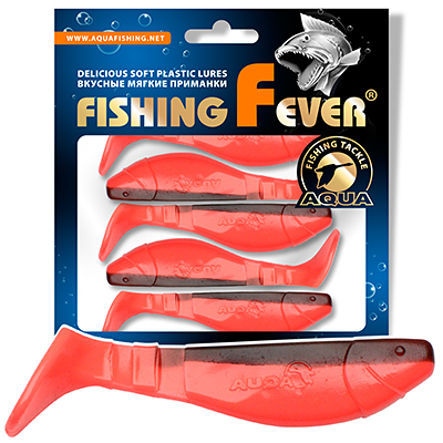 Риппер для рыбалки AQUA FishingFever FLAT, длина - 7,5cm, вес - 6,9g, упаковка 5 шт, цвет WH10 (красно-коричневый)