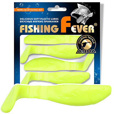 Риппер для рыбалки AQUA FishingFever FLAT, длина - 10,0cm, вес - 11,8g, упаковка 4 шт, цвет 055 (лимонник)