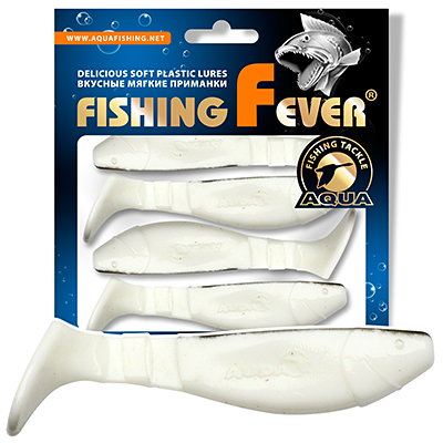 Риппер для рыбалки AQUA FishingFever FLAT, длина - 10,0cm, вес - 11,8g, упаковка 4 шт, цвет WB (бело-черный)