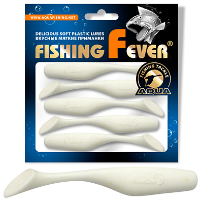 Риппер для рыбалки AQUA FishingFever REX, длина - 8,0cm, вес - 5,8g, упаковка 5 шт, цвет 001 (белый)