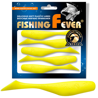 Риппер для рыбалки AQUA FishingFever REX, длина - 8,0cm, вес - 5,8g, упаковка 5 шт, цвет 055 (желтый)
