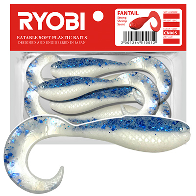 Риппер-твистер Ryobi FANTAIL (62mm), цвет CN005 (blue boy), (5шт)
