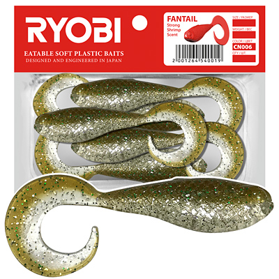Риппер-твистер Ryobi FANTAIL (62mm), цвет CN006 (swamp bird), (5шт)