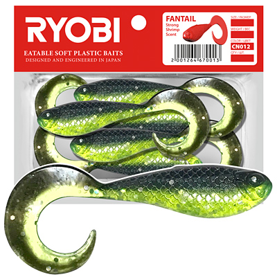 Риппер-твистер Ryobi FANTAIL (51mm), цвет CN012 (fresh kiwi), (8шт)
