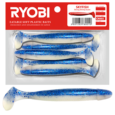 Риппер Ryobi SKYFISH (88mm), цвет CN005 (blue boy), (5шт)