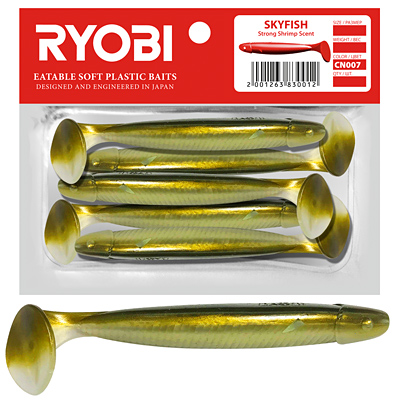 Риппер Ryobi SKYFISH (88mm), цвет CN007 (spring lamprey), (5шт)