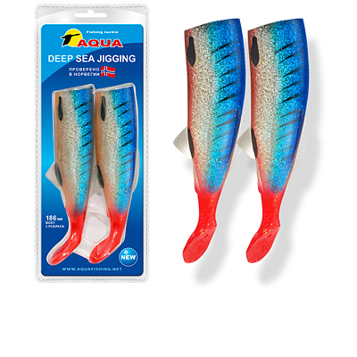 Риппер для морской джигголовки малый, цвет Mackerel NO.4 (2шт)
